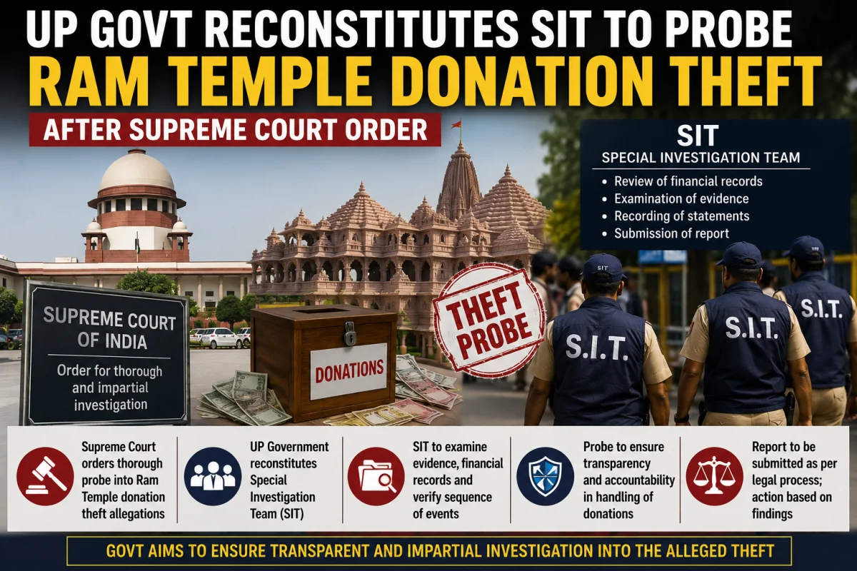 UP Government Reforms SIT to Intensify Probe into Alleged Ram Temple Donation Theft.