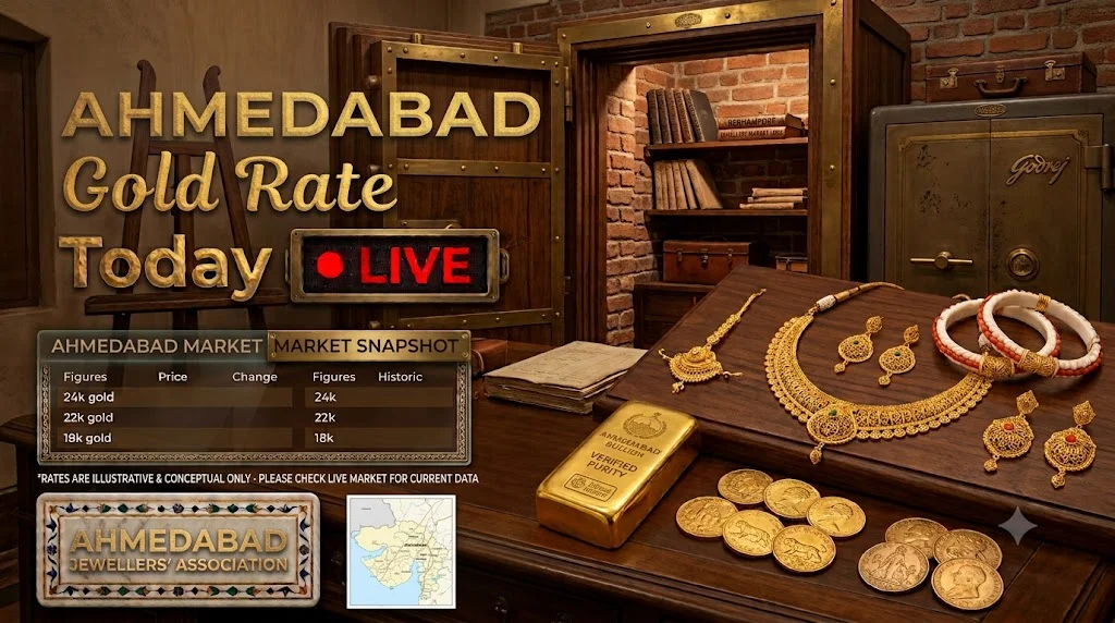 Today Gold Rate in Ahmedabad: Live 18K, 22K & 24K Prices