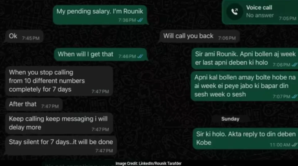 Kolkata Professional Calls Out Former Employer on LinkedIn Over Unpaid Dues, Sparks Viral Debate