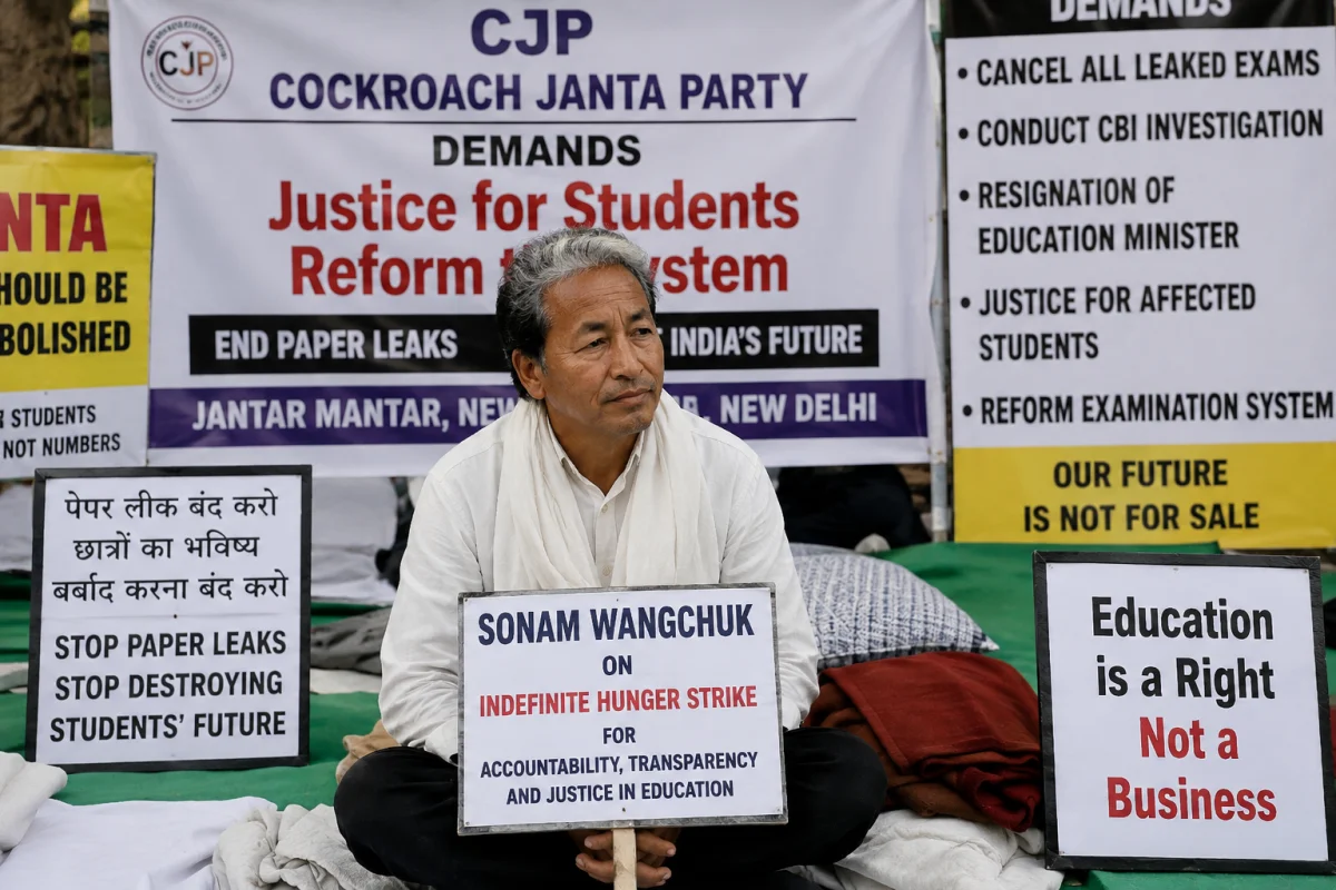 Sonam Wangchuk's Hunger Strike Enters Critical Phase as CJP Protest Demands Education Reforms