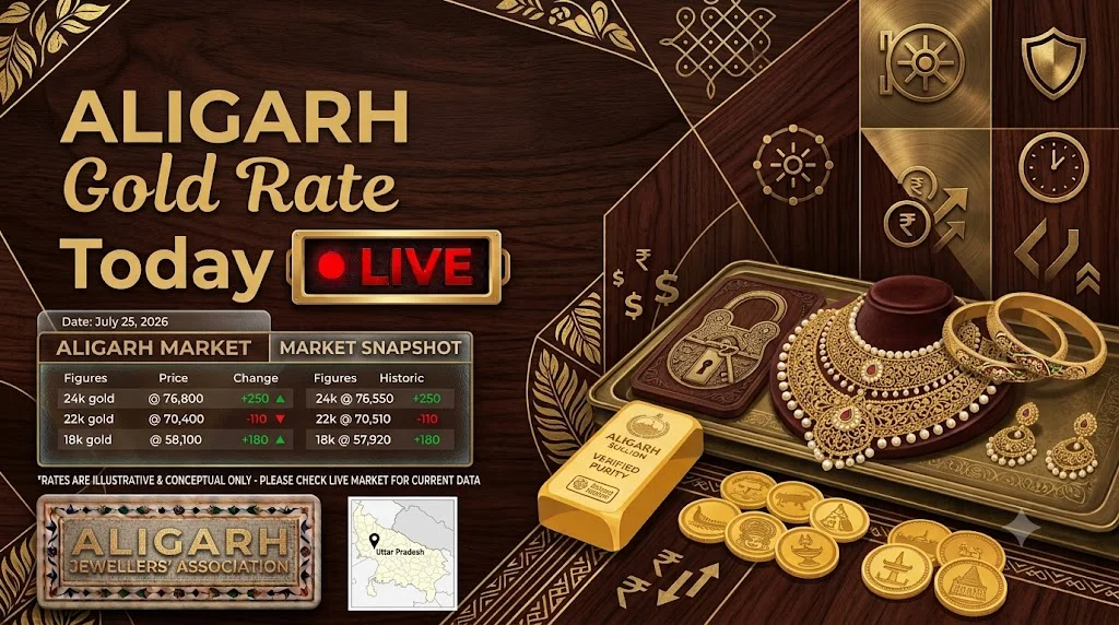 Today Gold Rate in Aligarh: Live 18K, 22K & 24K Prices
