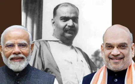 PM Modi, Amit Shah Honor Syama Prasad Mookerjee on 125th Birth Anniversary; Shah Targets Nehru Over 1950 Pact