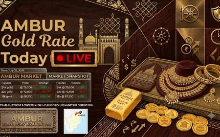 Today Gold Rate in Ambur: Live 18K, 22K & 24K Prices