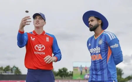 IND vs ENG 5th T20I: Sanju Samson Replaces Vaibhav Suryavanshi; Toss Delayed Due to Traffic Jam