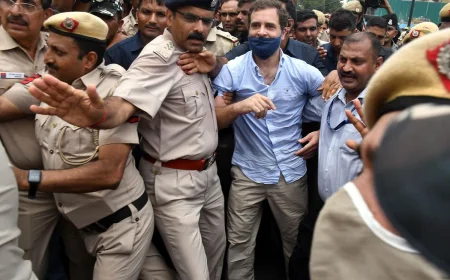 Rahul Gandhi, Priyanka Gandhi Detained During Congress Protest March to PM Residence Over NEET Paper Leak