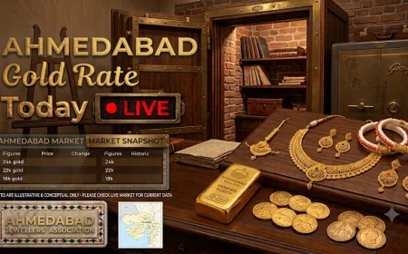Today Gold Rate in Ahmedabad: Live 18K, 22K & 24K Prices