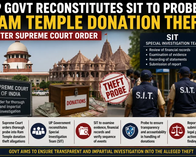 UP Government Reforms SIT to Intensify Probe into Alleged Ram Temple Donation Theft.